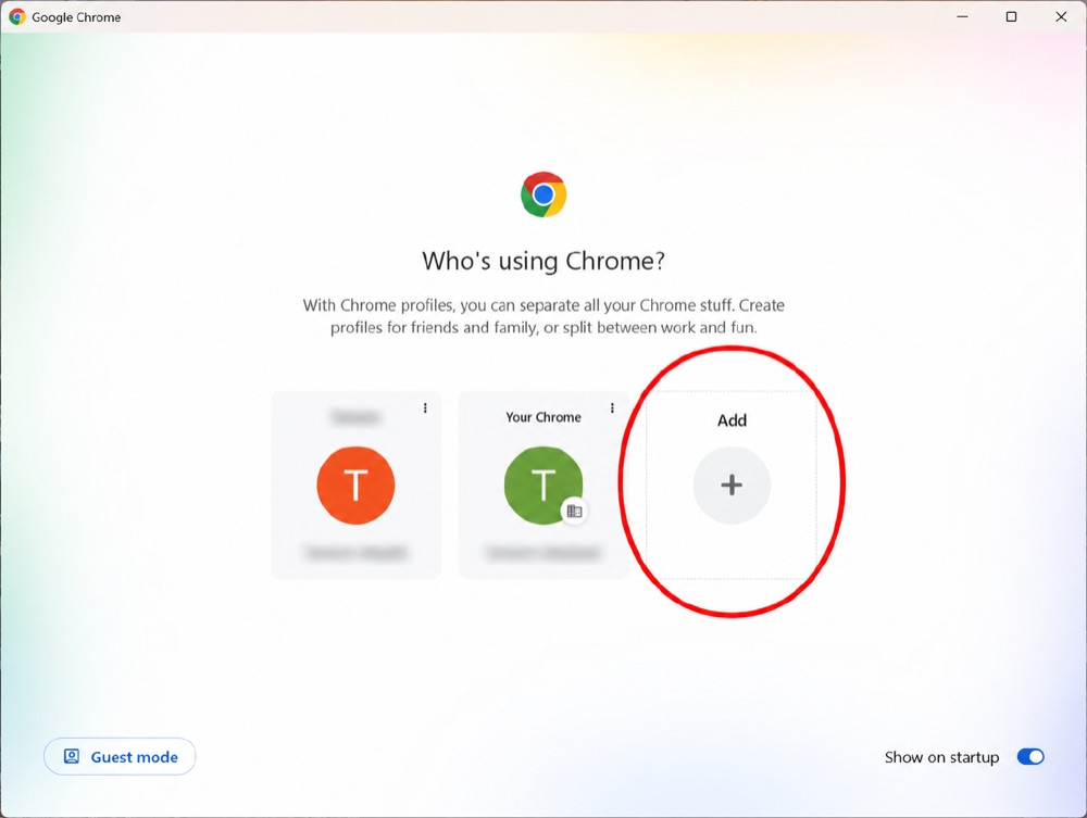 Google Chrome — Who's using Chrome? screen