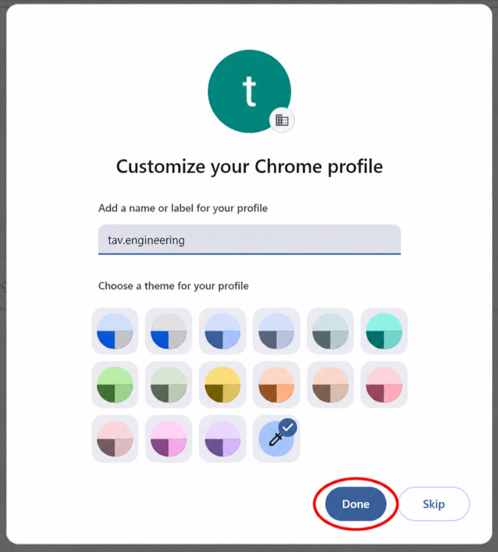 Google Chrome — customize your profile