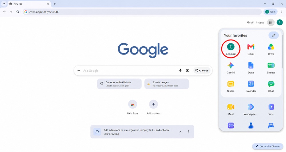 Google Chrome — your Google apps