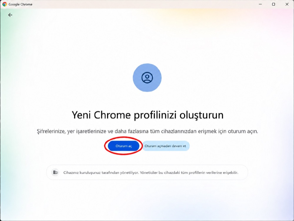 Google Chrome — yeni profilinizi oluşturun