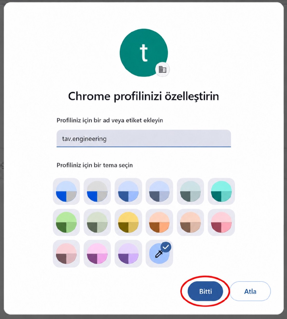 Google Chrome — profilinizi özelleştirin